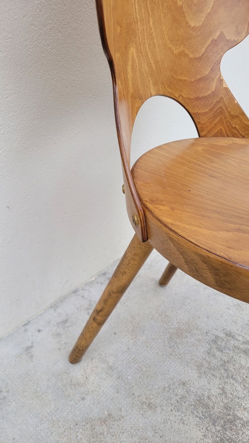 Chaise de bistrot baumann modèle Trèfle 1950