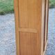 Curtained filing cabinet in golden blond oak 2 columns from the 1950s