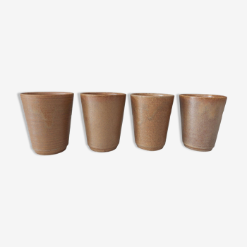 Set of 4 vintage DIGOIN stamped cups