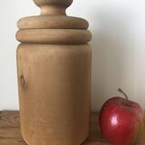 large pot with turned wooden lid