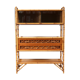 Vintage rattan bookcase Louis Sognot 60s