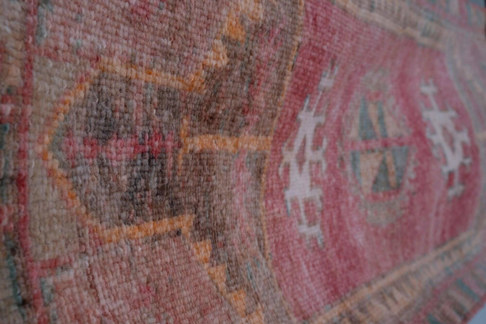 Vintage Turkish Oushak rug 48x106 cm (unique piece)