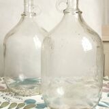 Set de 2 dames-Jeannes en verre moulé