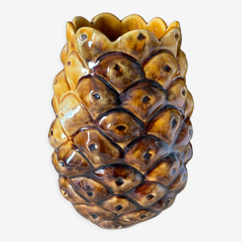 Pineapple slip ceramic vase