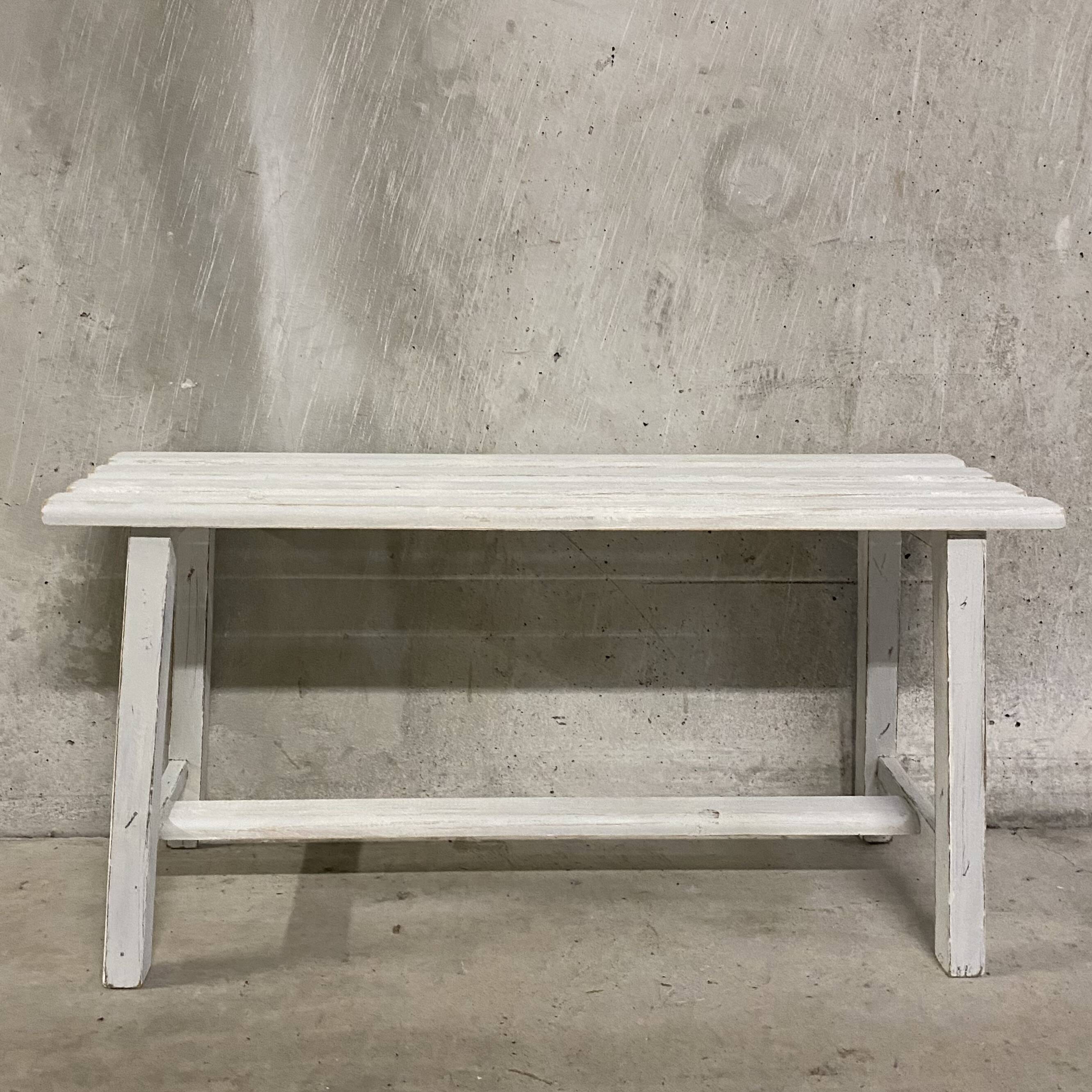 Weathered wooden bench