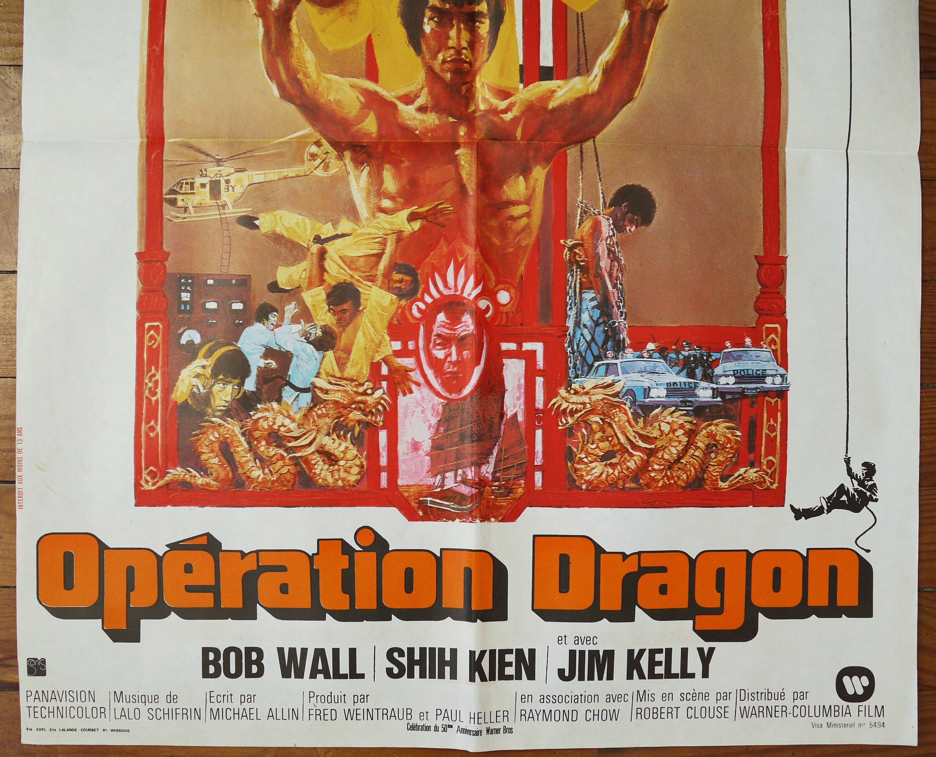 Enter the DRAGON - original movie poster - Bruce Lee - 60 x 80