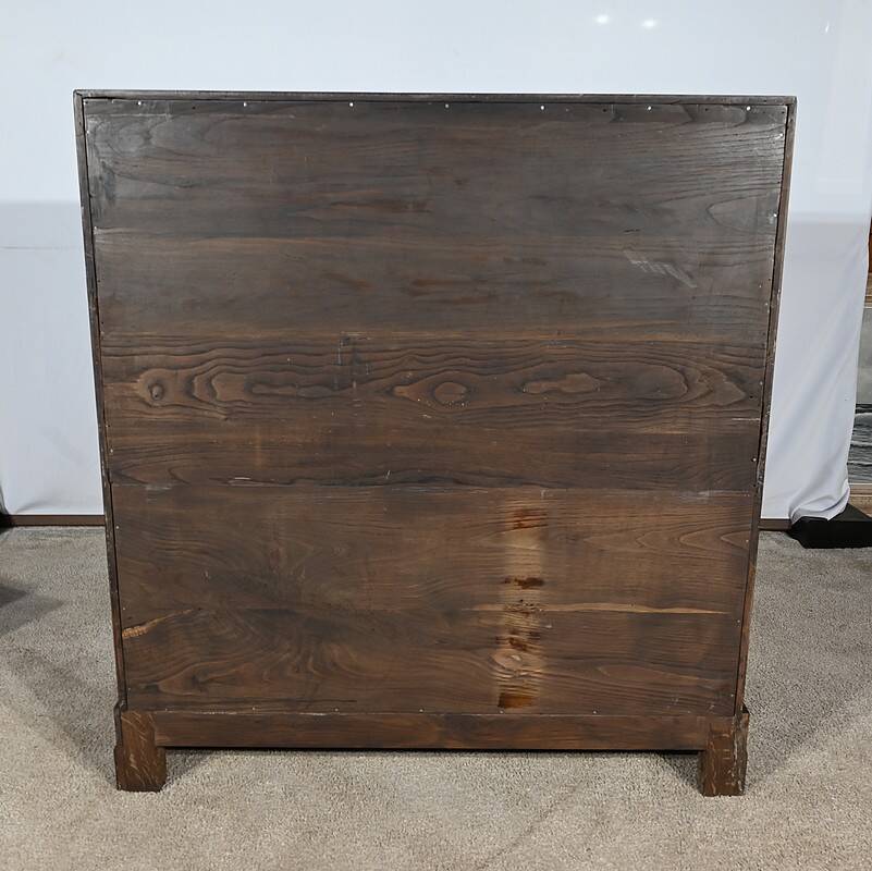 Scribanne chest of drawers in solid mahogany, Georgian period, England – 18th century