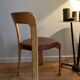 Chaise Bruno Rey en bois et cuir