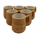 Série 6 mugs céramique BP vintage