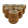 Série 6 mugs céramique BP vintage