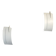 Paire d’appliques métal et verre 1980
