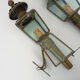 Pair of vintage wall lamps carriage lanterns, electrified with 4 faces. Year 40 50