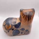 Glazed terracotta cat folklore Mexican art