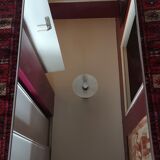 Mirror frame in gray brushed aluminum - 1980s 60x40cm