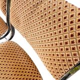 Set of 4 vintage sled chairs from the 1970s