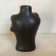 Single flower vase bust black glaze