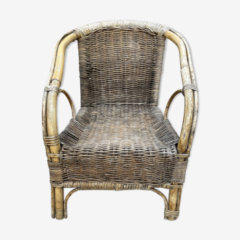 Children's wicker armchair