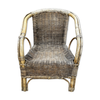 Children's wicker armchair