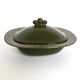 Five-Piece Black Earthenware Serving Set by Antonia Campi, Italy