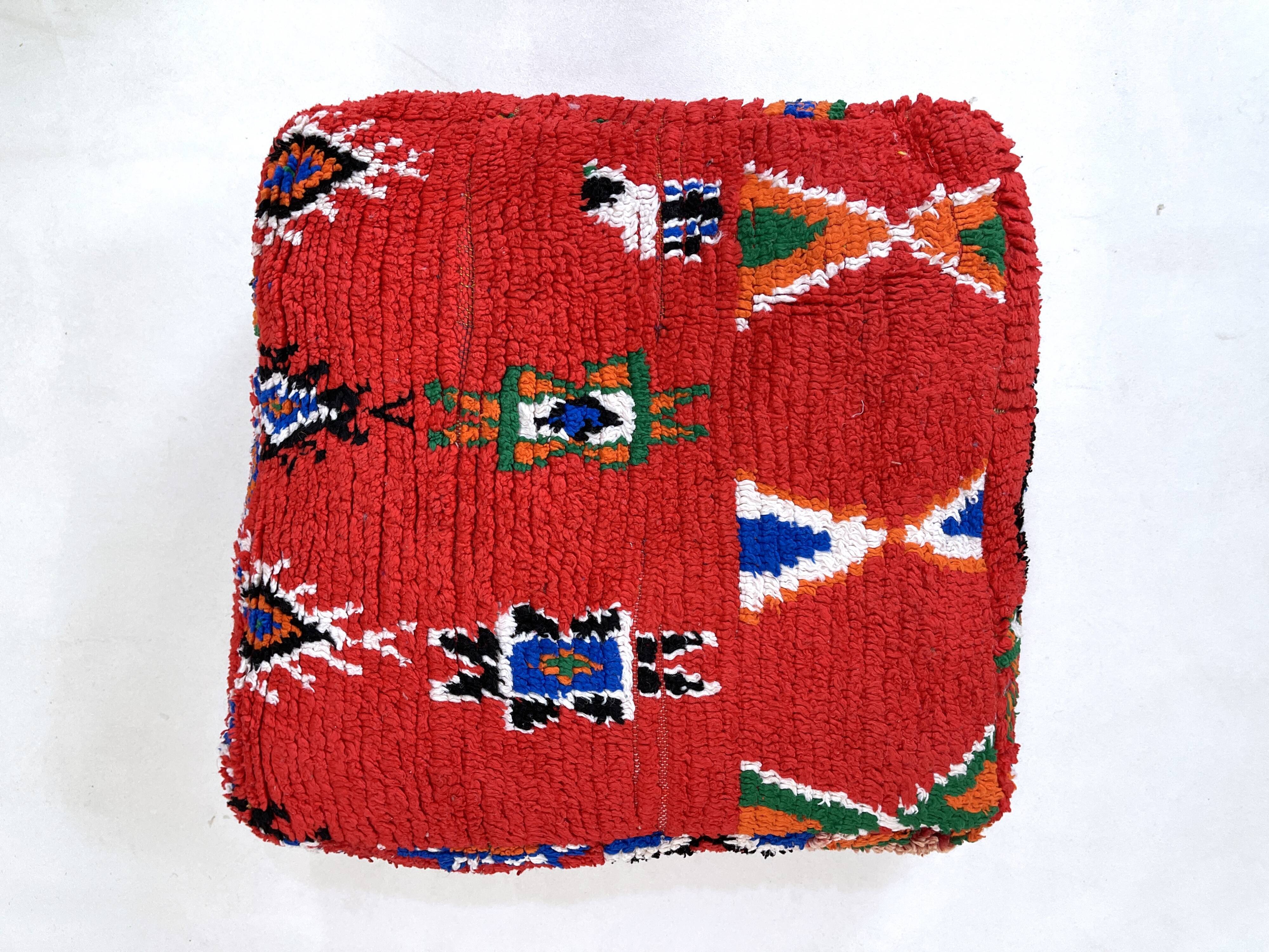 Moroccan kilim pouf