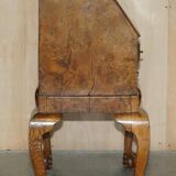 Writing desk in pollard oak from around 1800 with claw and ball carved legs.