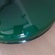 Vintage suspension lamp in emerald green opaline