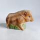 Terrine in Barbotine Michel Caugant. Boar shape.