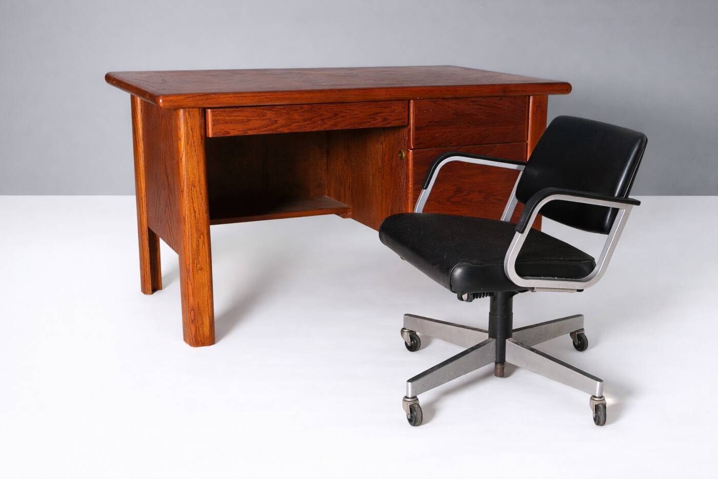 Desk with task chair, 1970s, United States