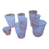 Verres vintage salmon pink colour