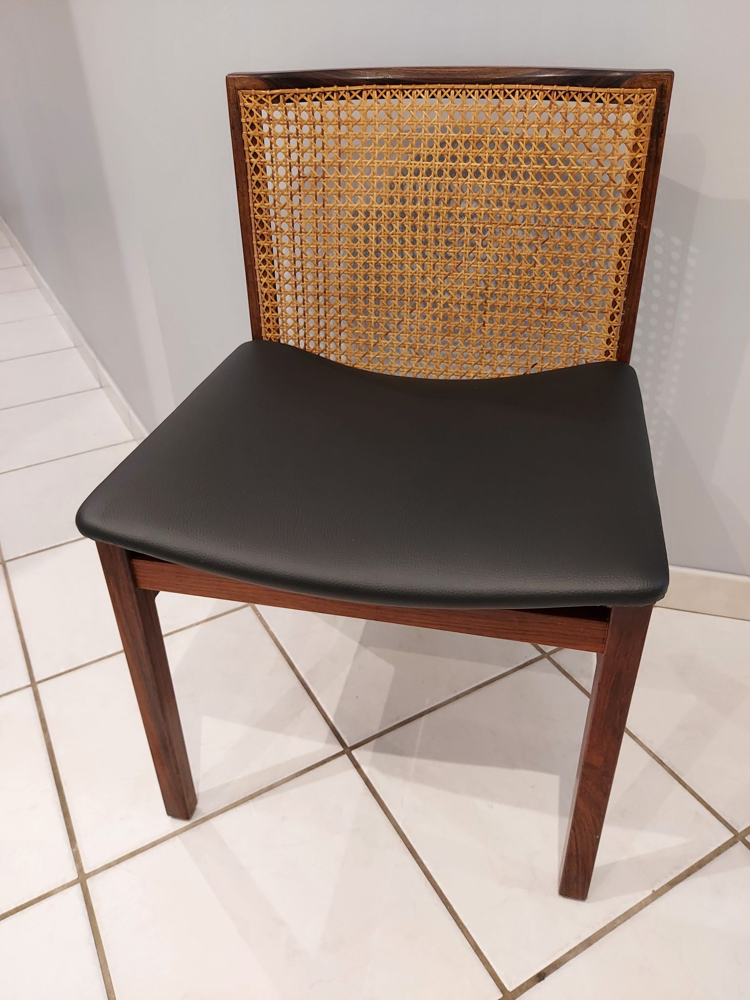 Suite of 6 chairs Italy Tito Agnoli rosewood 1960