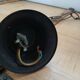 Vintage frosted blown glass pendant light