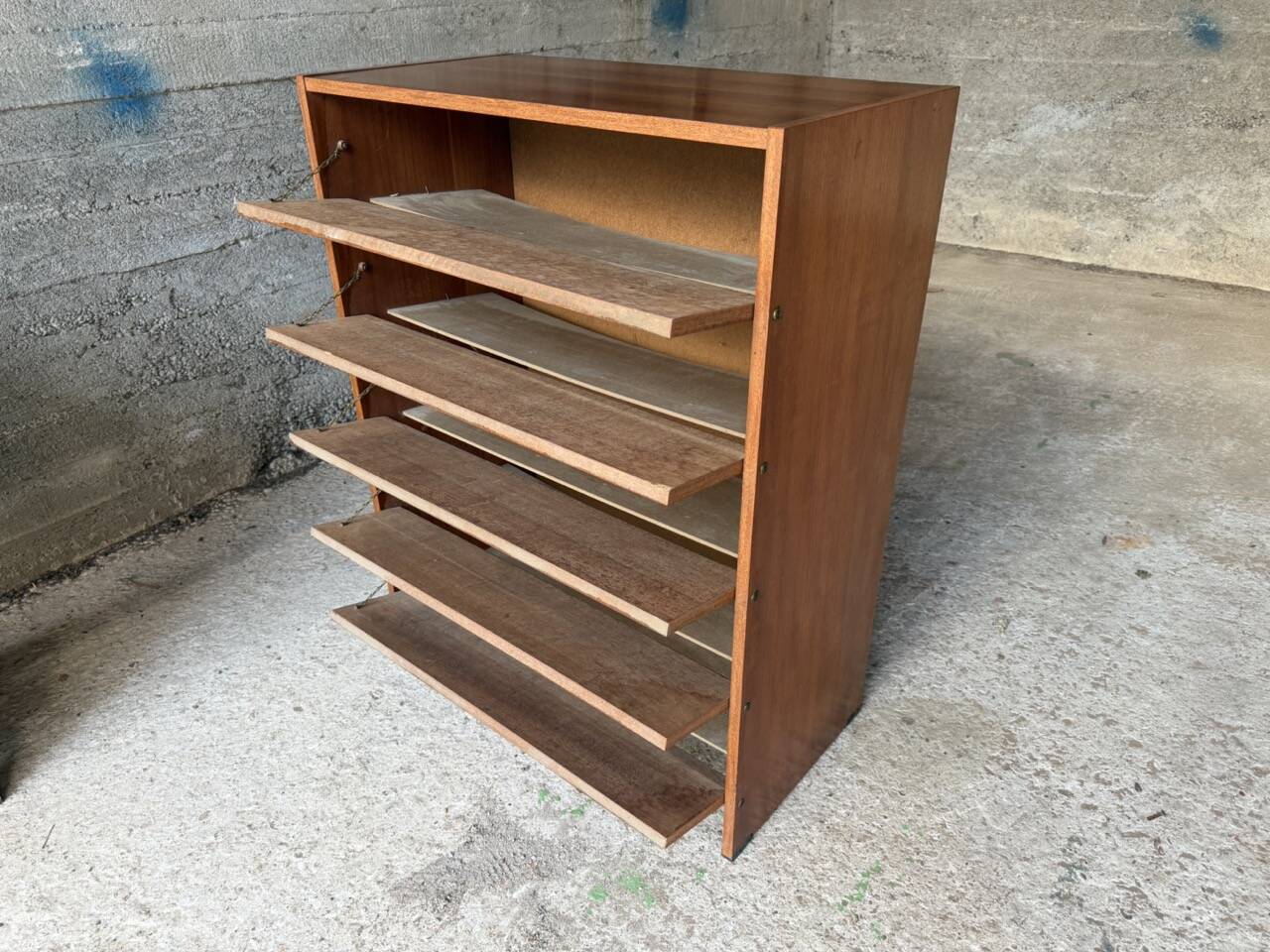 Vintage teak shoe cabinet – 1960s