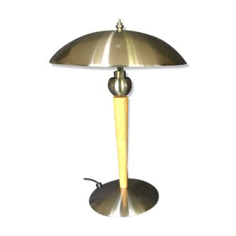 "Paquebot" lamp in wood and brushed metal