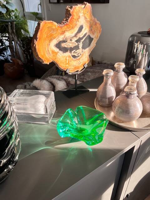 Rare Murano Vide-poche Ouraline Sommerso - Design by Flavio Poli - 1960