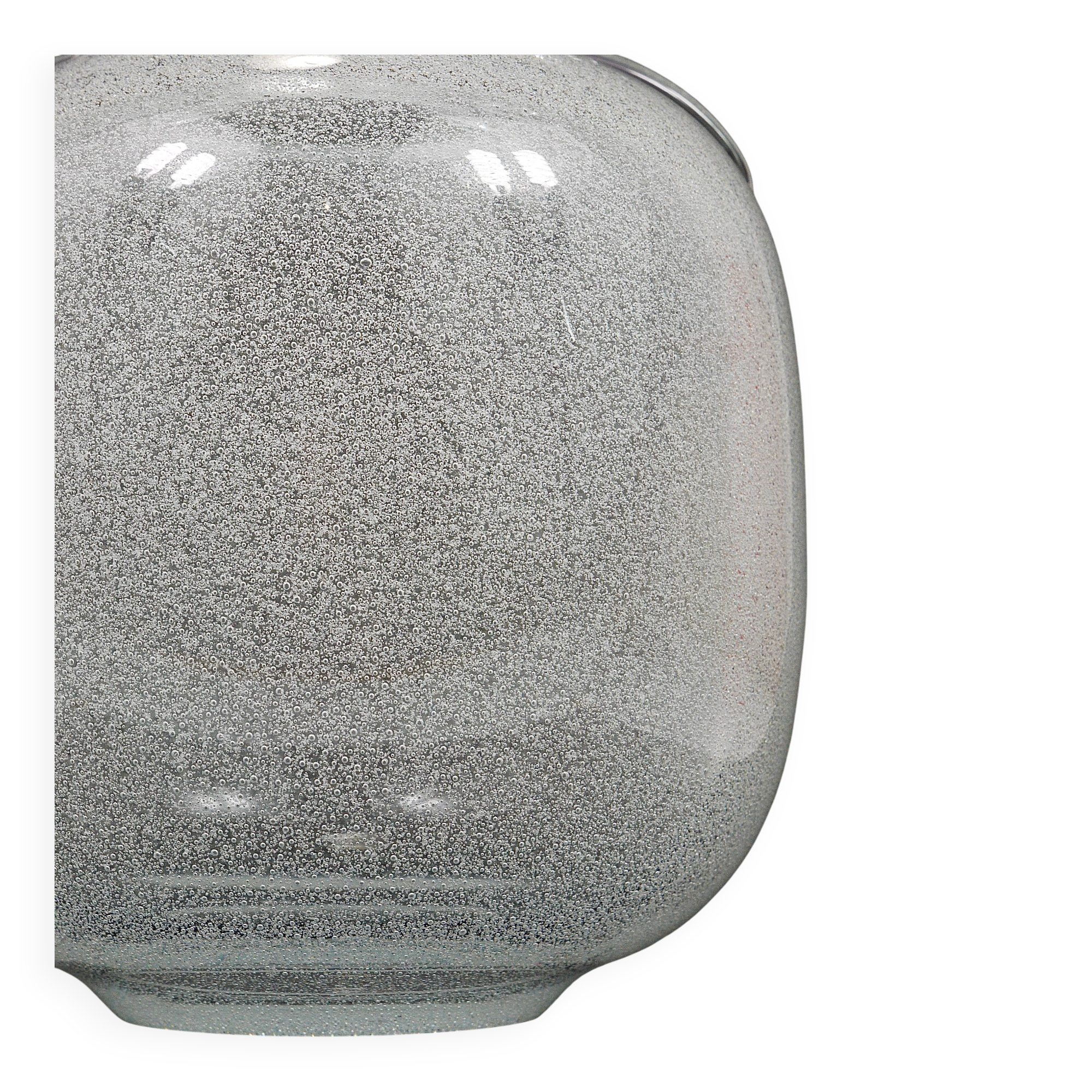 Seguso Vetri d’Arte Pulegoso vase with bubbles and handles, Murano, Italy 1950s