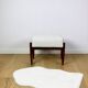 Edmund Homa stool, cream ivory white boucle seat - 2 pieces available