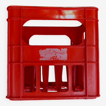 Box for 8 bottles made in red plastic made italy