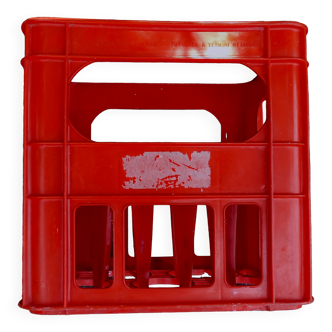 Box for 8 bottles made in red plastic made italy