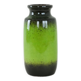 Green ceramic vase, German design, 1970s, made in Germany