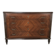 Commode des années 1980 en noyer, palissandre et érable.
