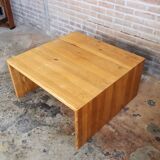 Vintage Scandinavian coffee table from the 1970s, made of pinewood, minimal