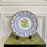 Hand-painted ceramic cake plate