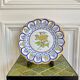 Hand-painted ceramic cake plate