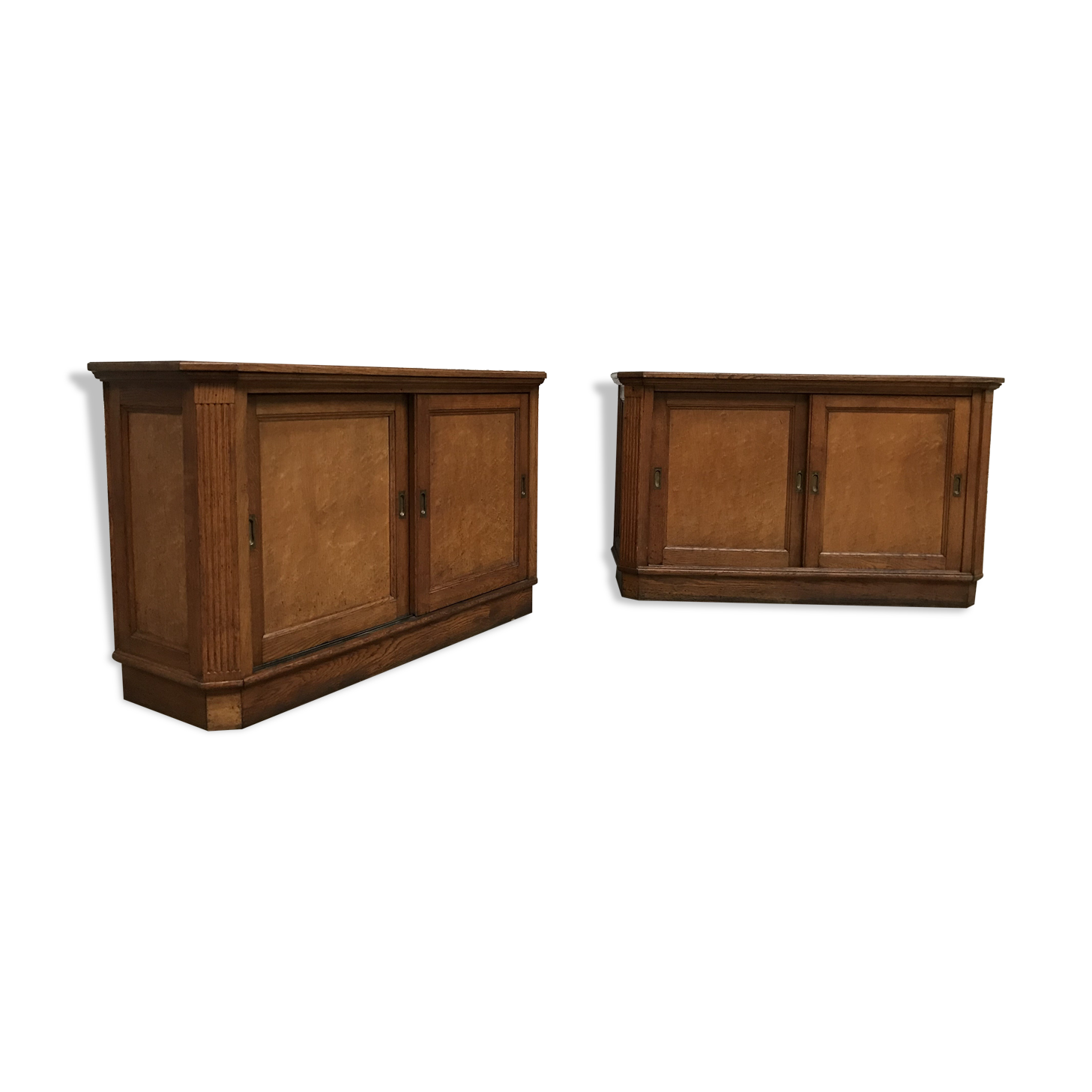 Old comtpoirs early twentieth double sided delicatessen coffee bar