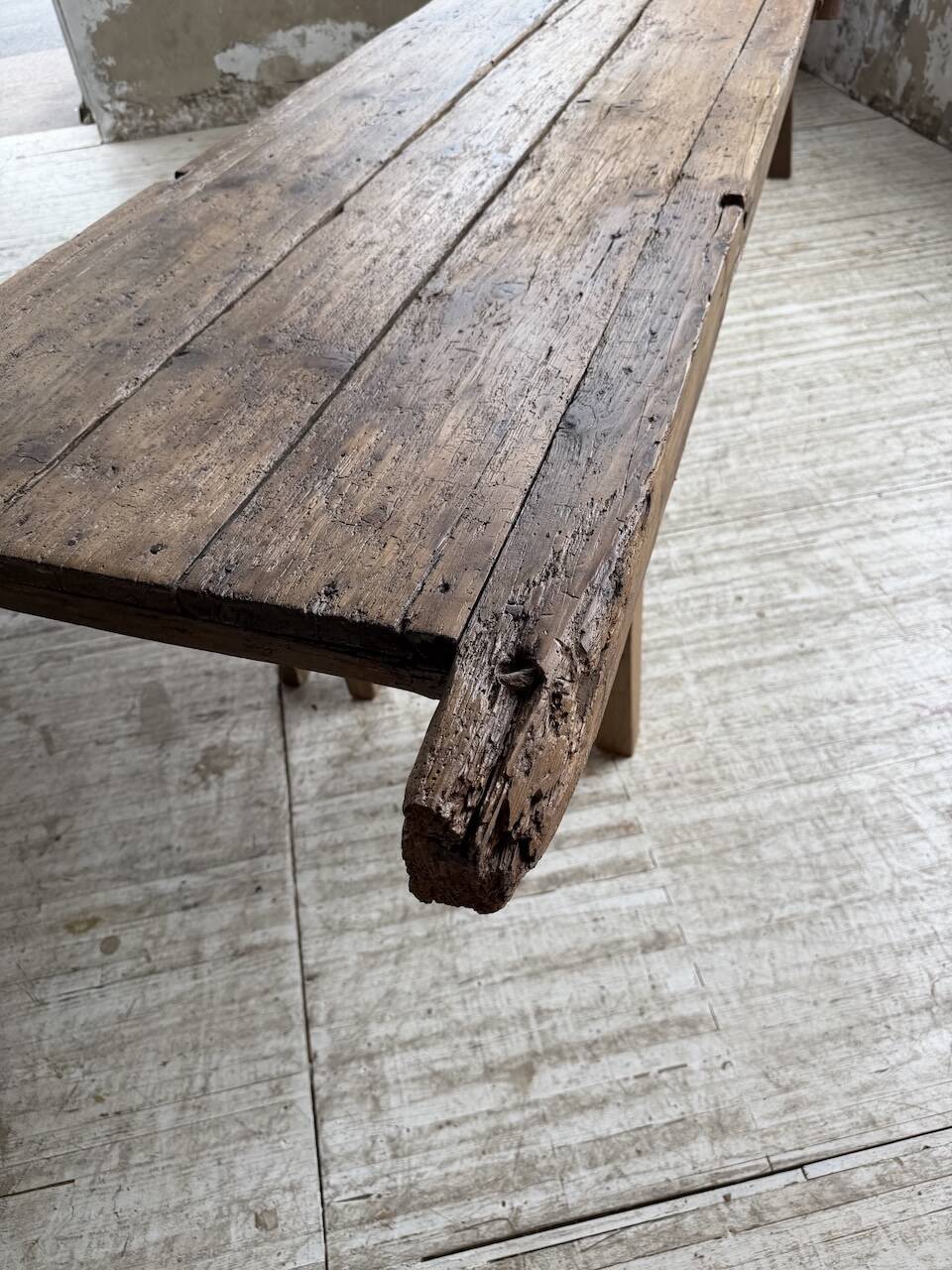 Brutalist popular art table XXL 3.5m/4m pine and oak