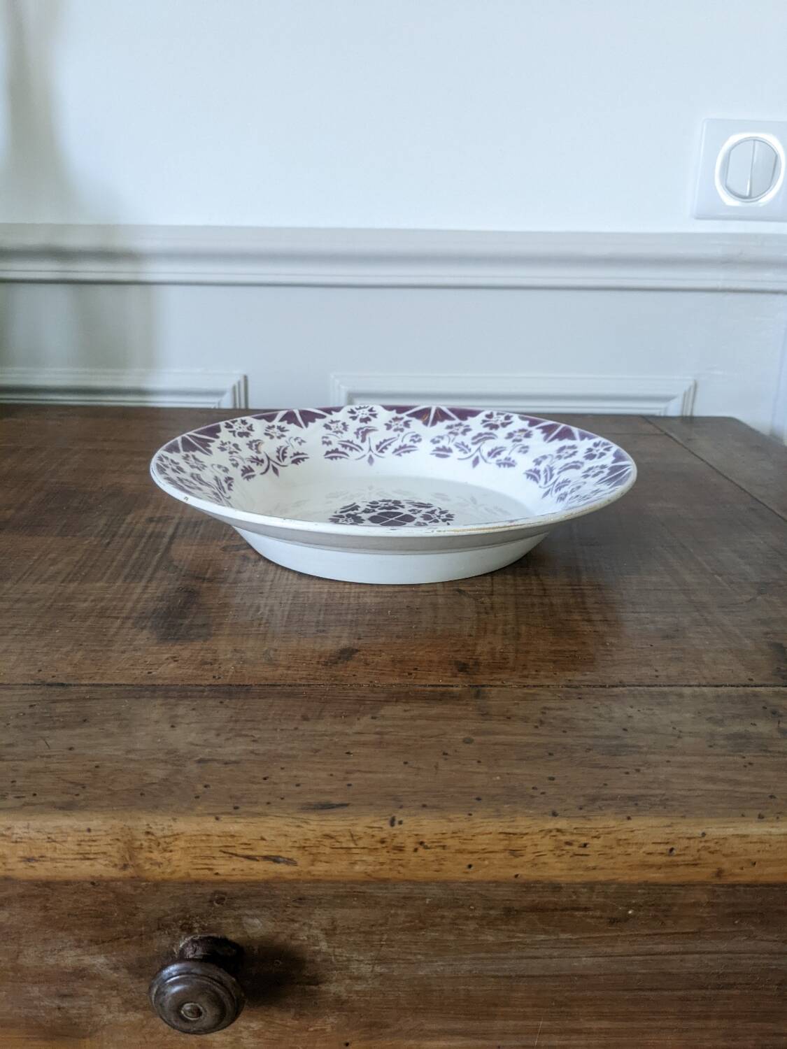 Digoin Sarreguemines dish purple