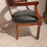 Empire office armchair with column feet