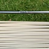 Torck - Vintage beach folder in chrome metal and white scoubidou