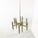 Vintage Sciolari candle chandelier made from chrome, 1970s
