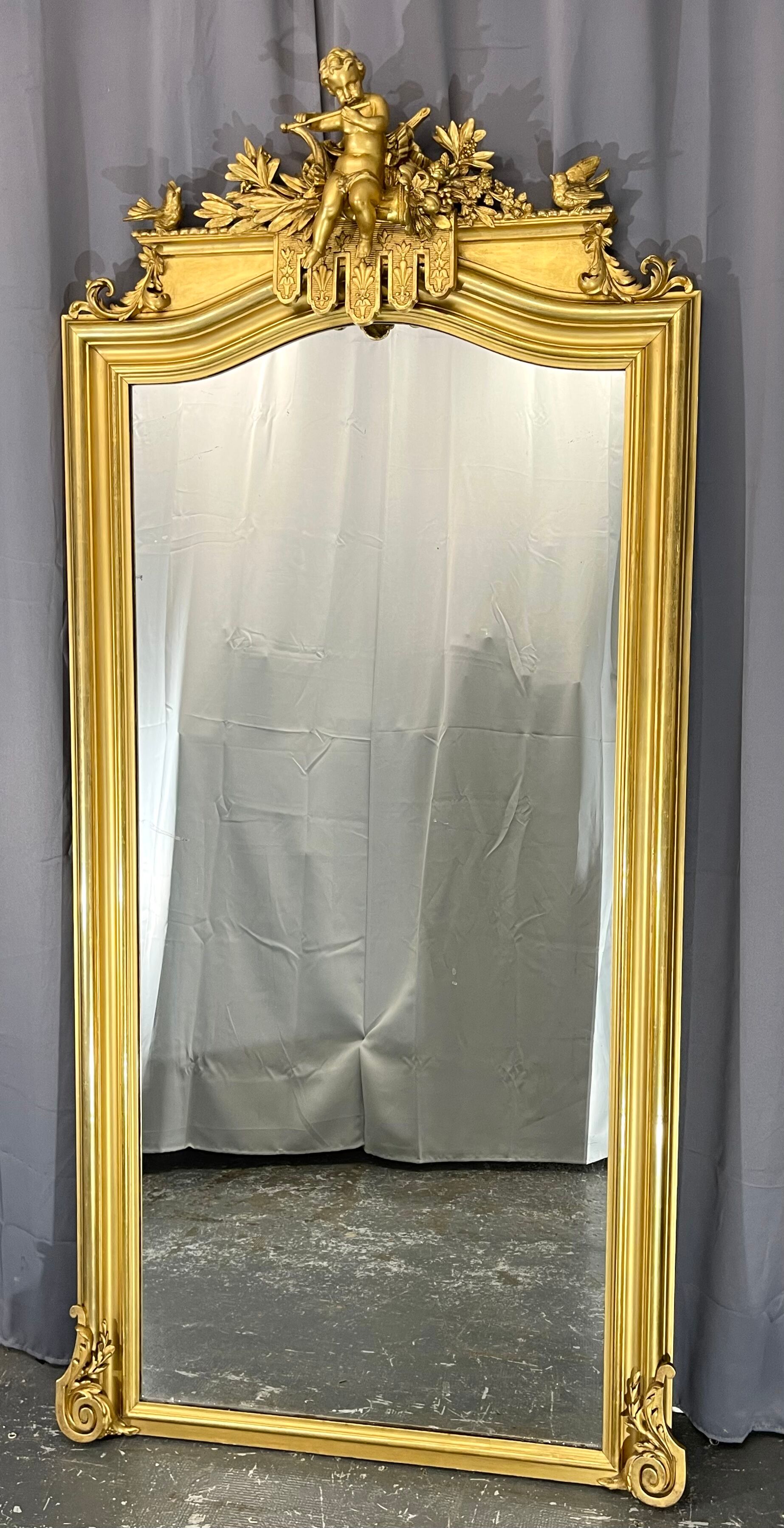 Mirror 204 x 98 cm nineteenth century Napoleon III